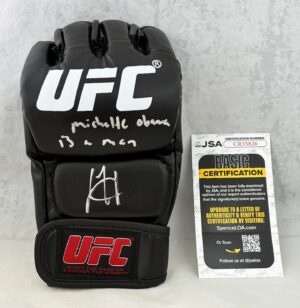 Josh Hokit Signed UFC Glove Michelle Obama is a Man JSA