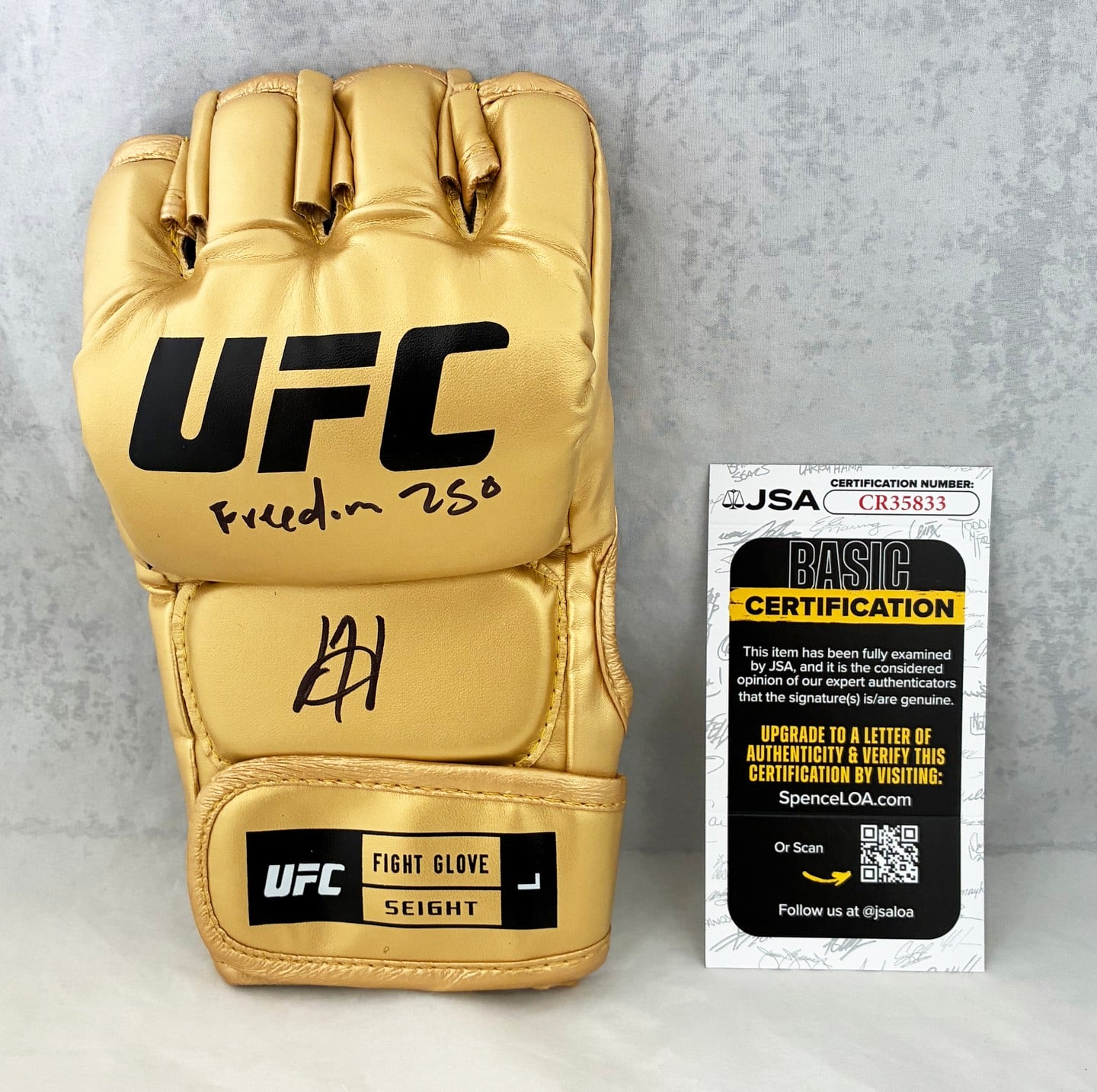 Josh Hokit Signed UFC Glove Freedom 250 JSA 2