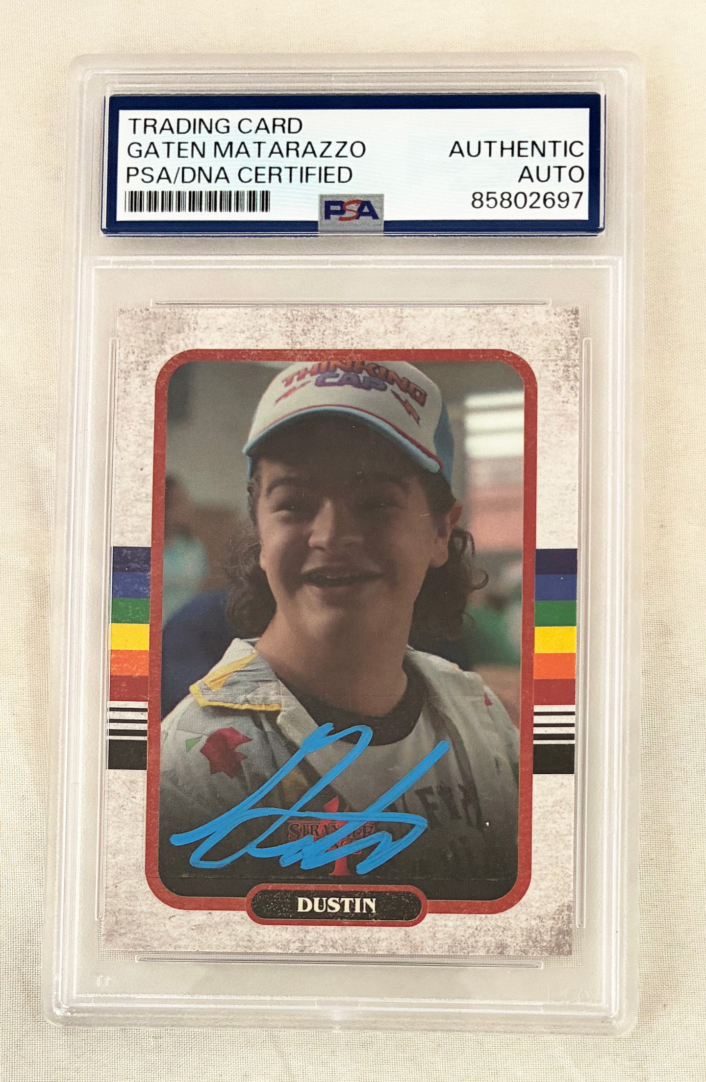 Gaten Matarazzo Signed Card Stranger Things Dustin PSA/DNA 1