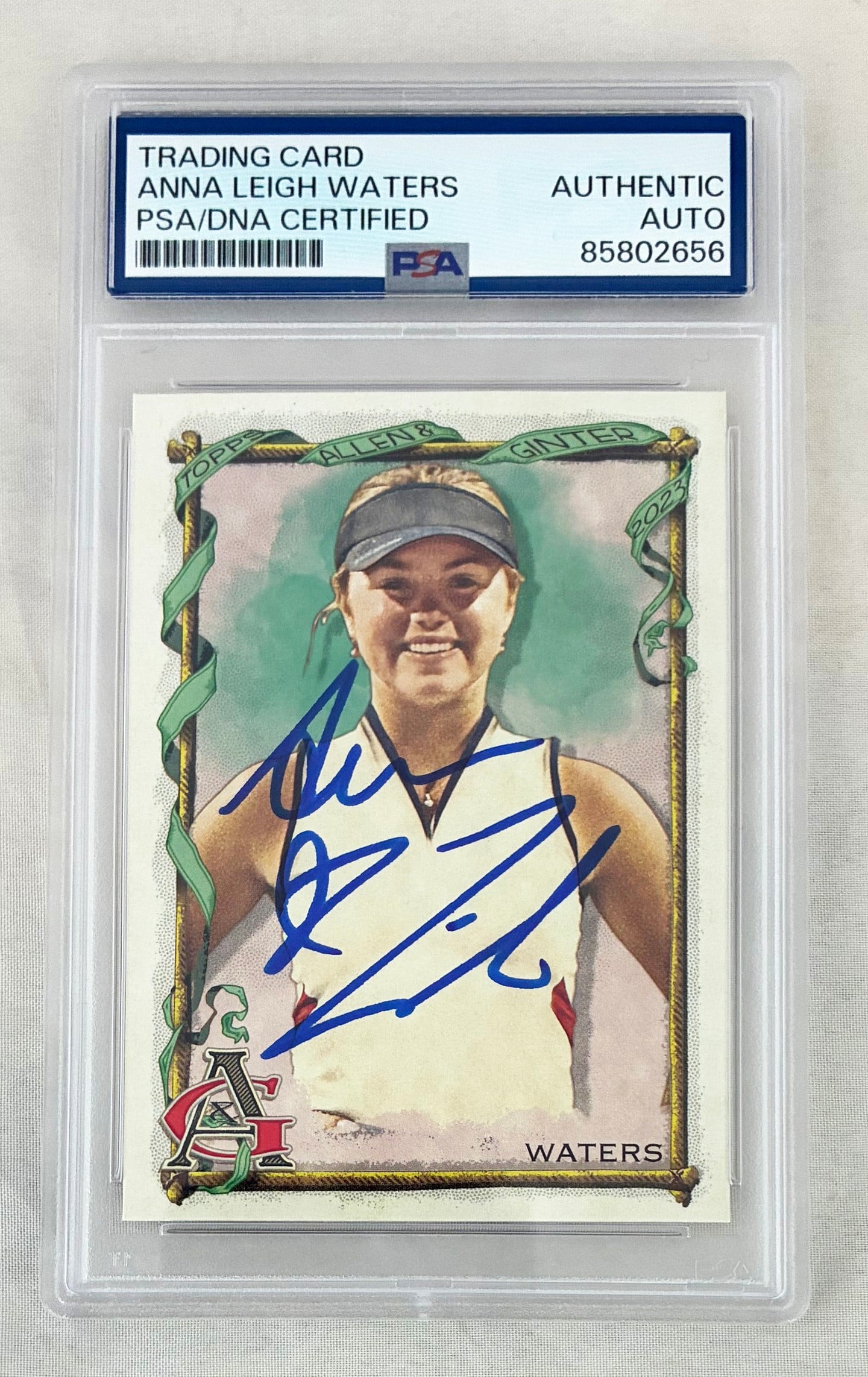 Anna Leigh Waters Signed Card 2023 Topps Allen & Ginter PSA/DNA