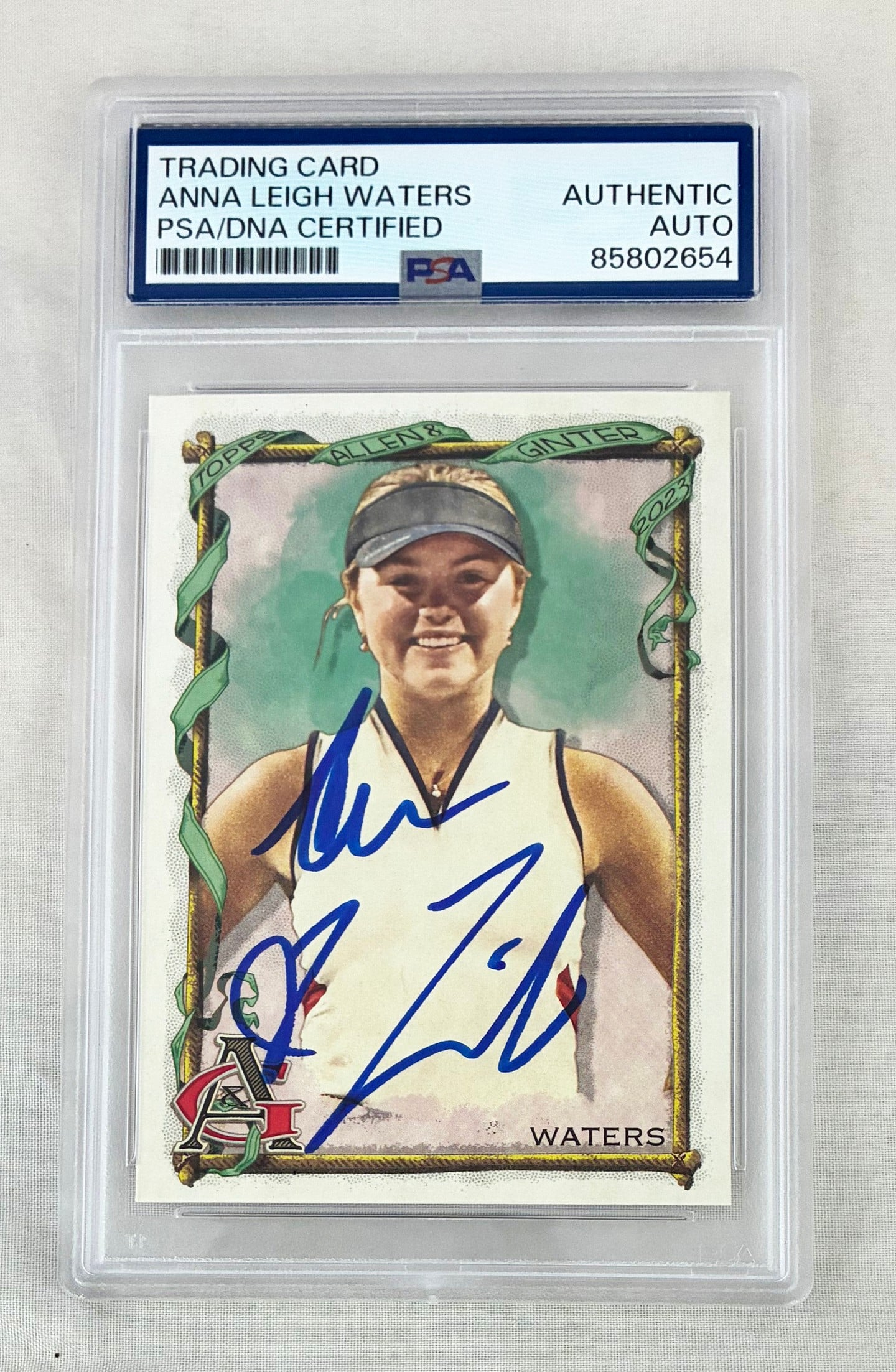 Anna Leigh Waters Signed Card 2023 Topps Allen & Ginter PSA/DNA 1