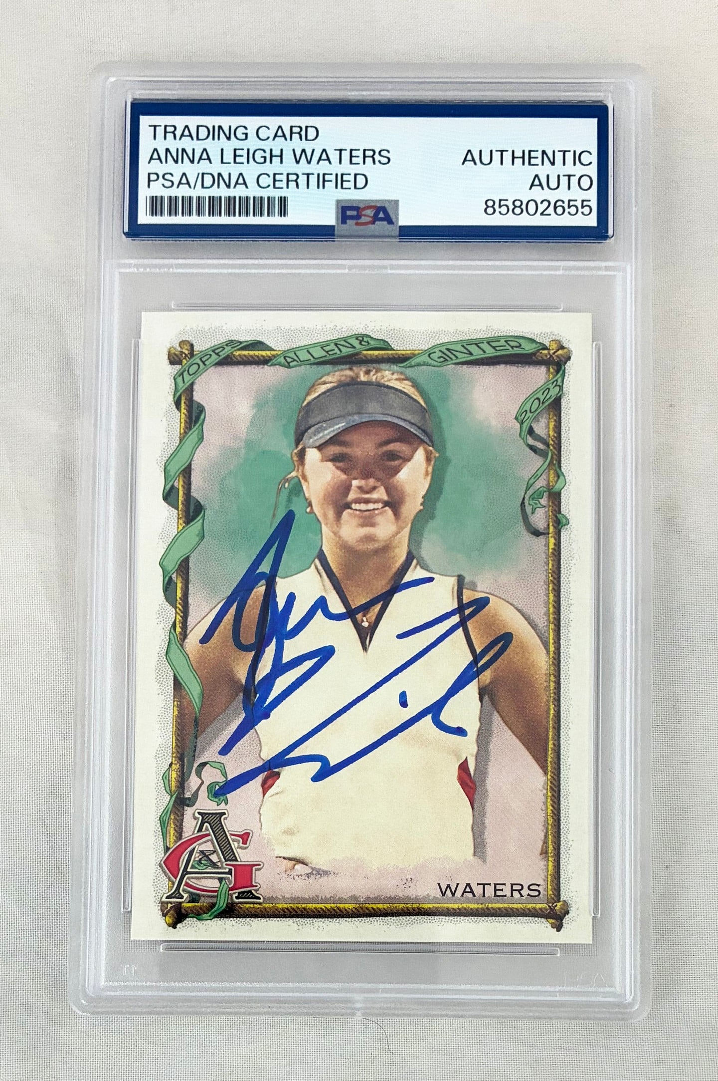 Anna Leigh Waters Signed Card 2023 Topps Allen & Ginter PSA/DNA 3