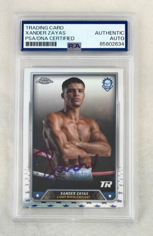 Xander Zayas Signed Card 2024 Topps Refractor #20 PSA/DNA