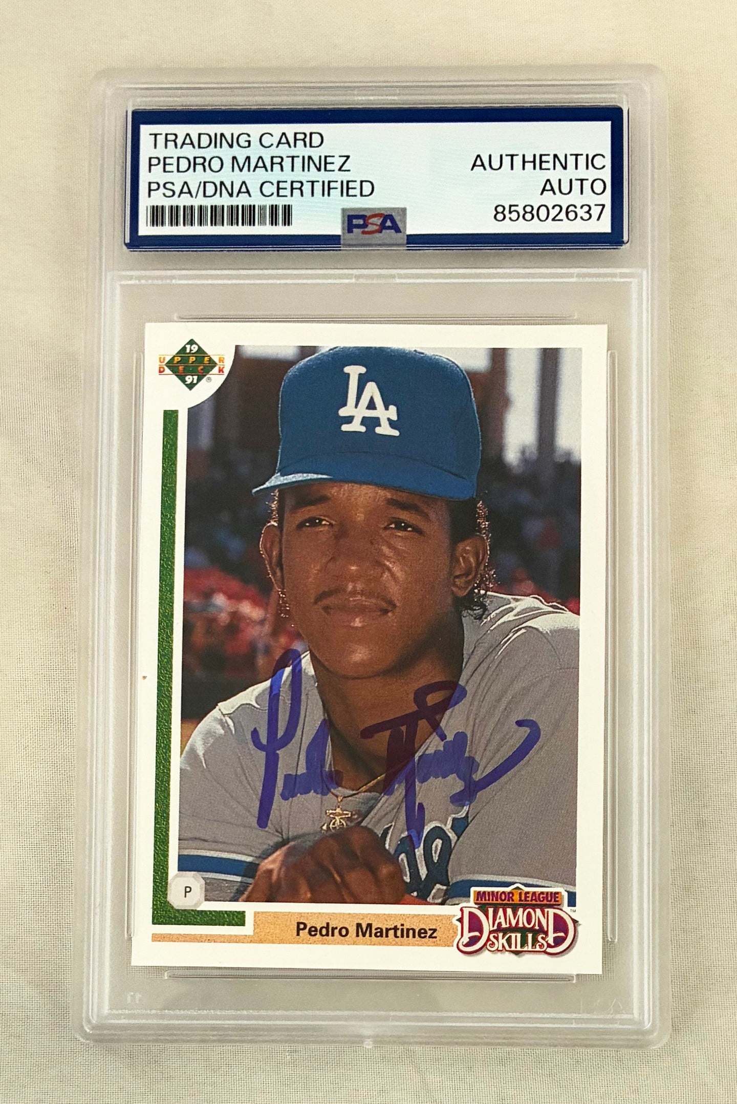 Pedro Martinez Signed Rookie Card 1991 Upper Deck #2F PSA/DNA
