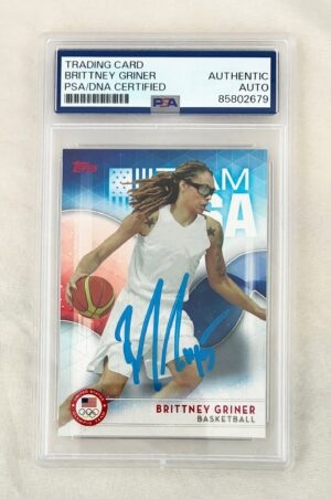 Brittney Griner Signed Card 2016 Topps #3 Olympics PSA/DNA