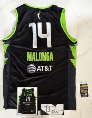 Dominique Malonga Signed Jersey WNBA Seattle Storm JSA 2