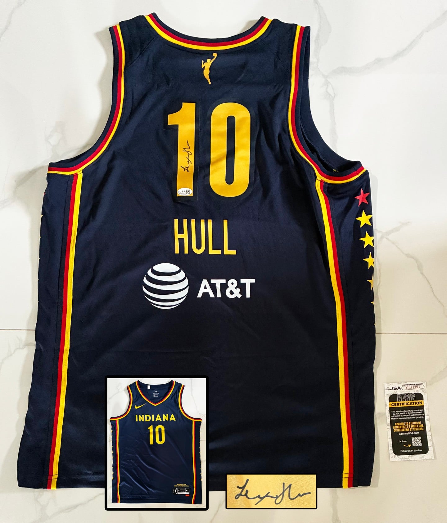 Lexie Hull Signed Jersey WNBA Indiana Fever JSA