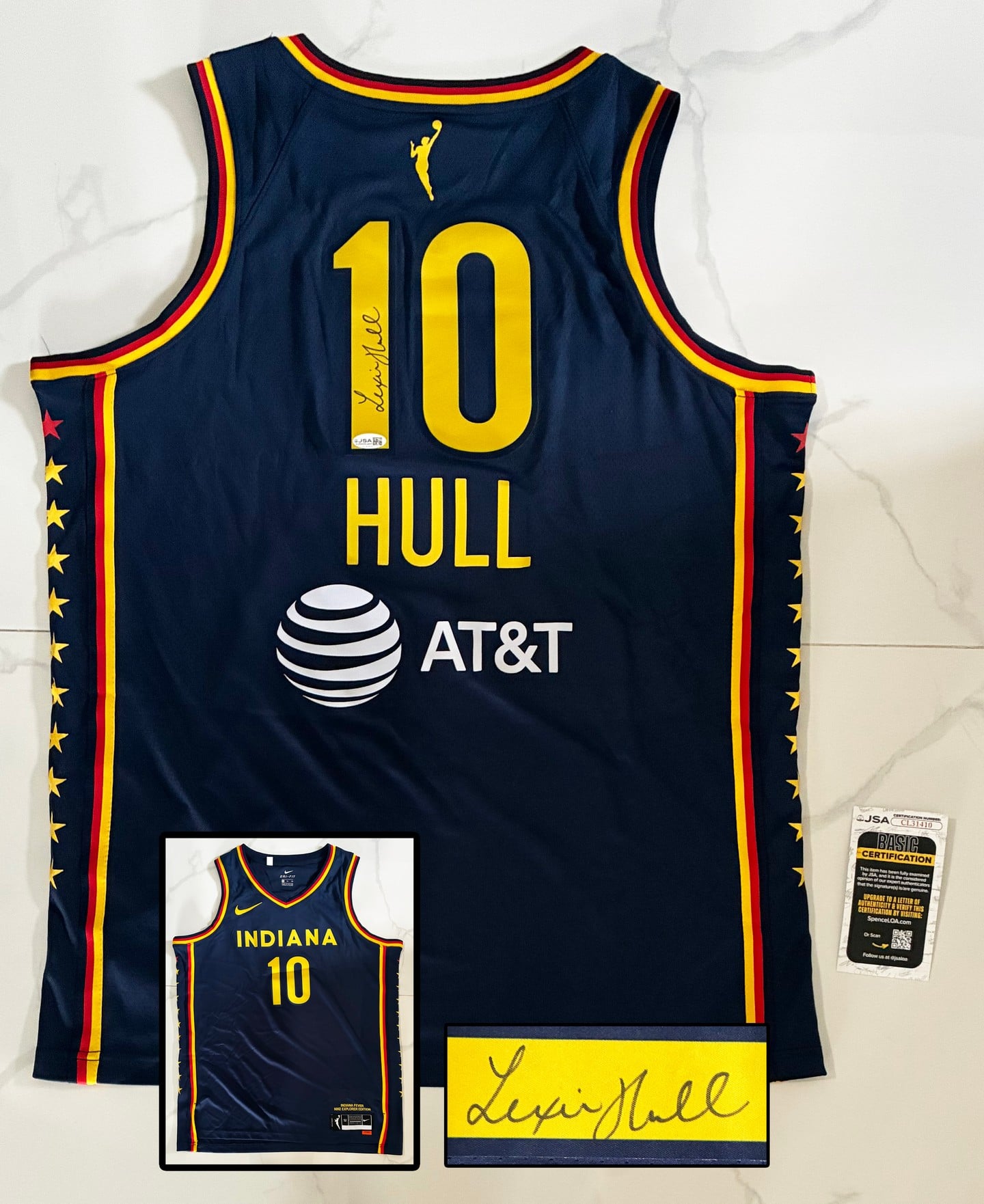 Lexie Hull Signed Jersey WNBA Indiana Fever JSA 1