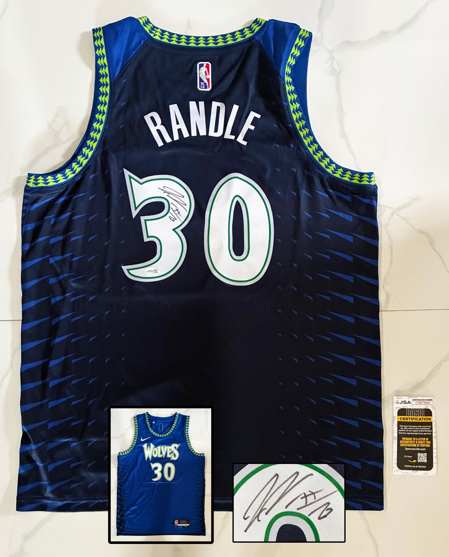 Julius Randle Signed Jersey Minnesota Timberwolves JSA