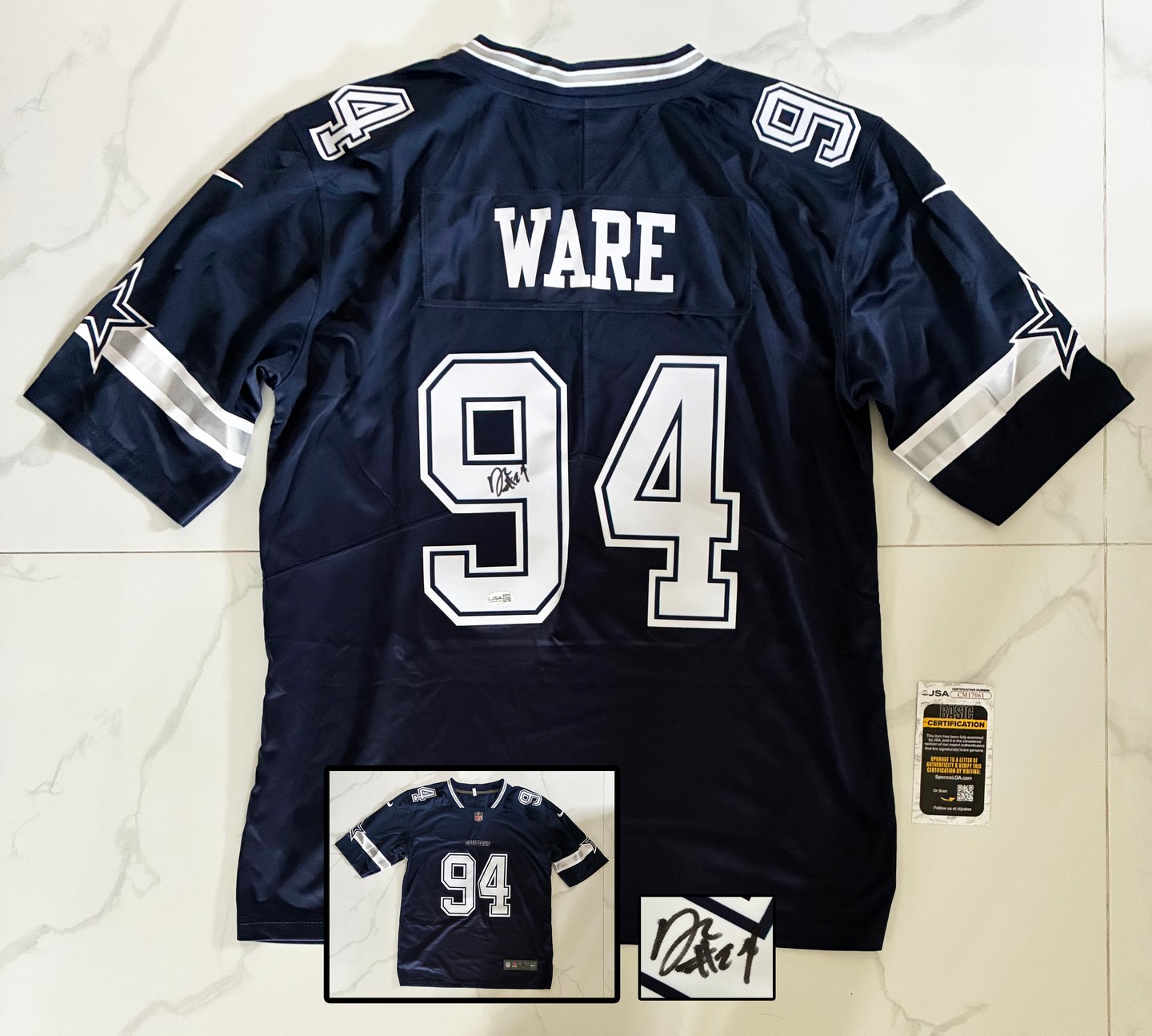 Demarcus Ware Signed Jersey Dallas Cowboys JSA