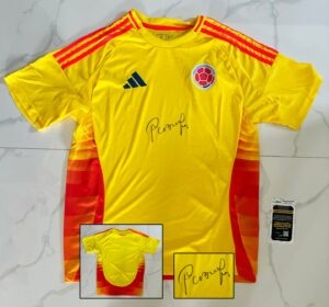 Pibe Carlos Valderrama Signed Jersey Colombia JSA 1