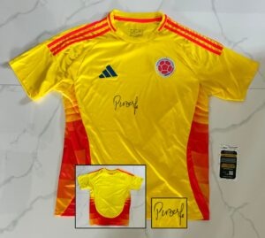 Pibe Carlos Valderrama Signed Jersey Colombia JSA 5