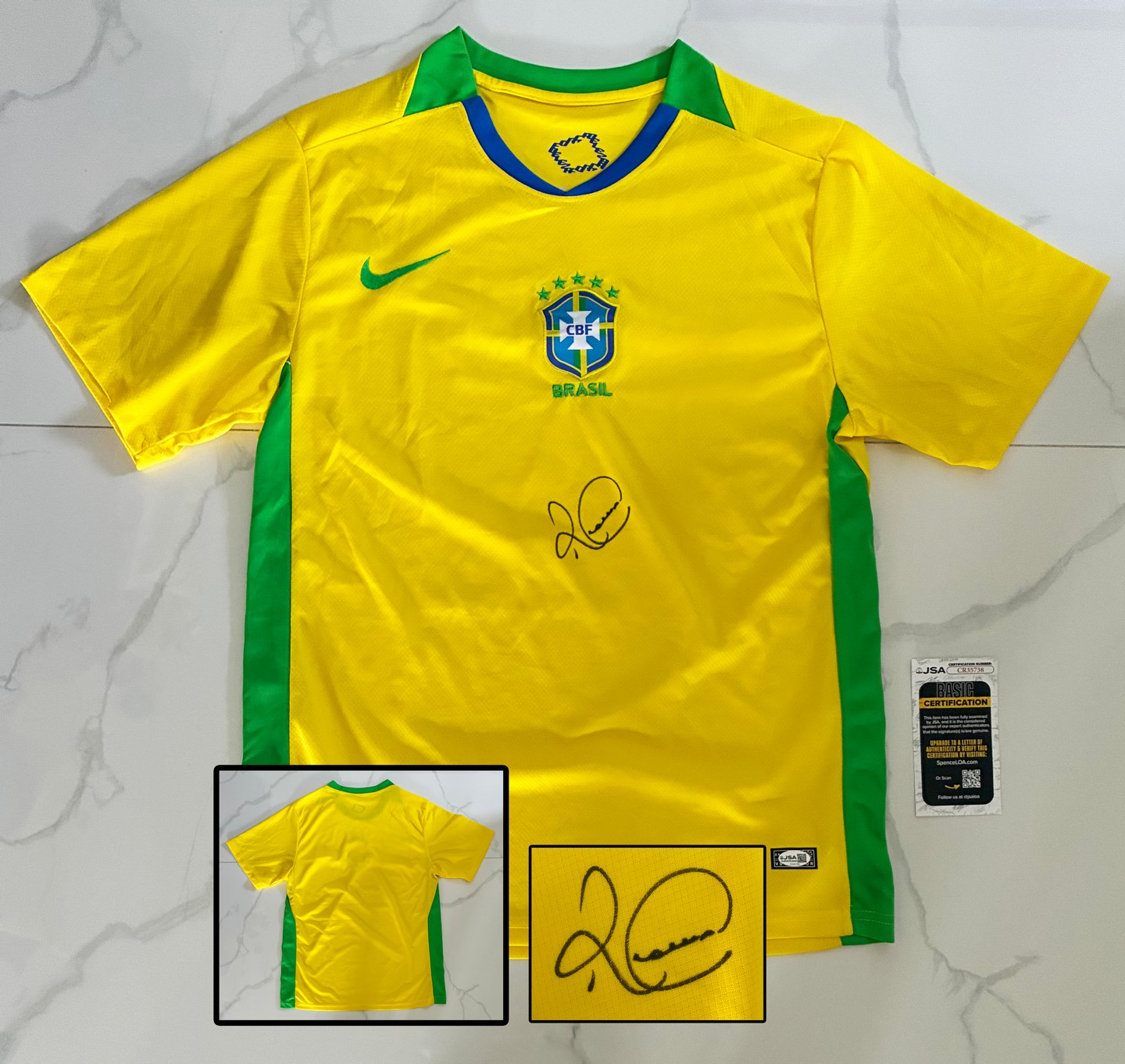 Romario Signed Jersey Brazil JSA
