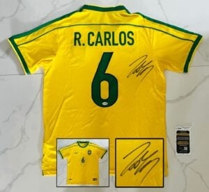 Roberto Carlos Signed Jersey Brazil JSA 1