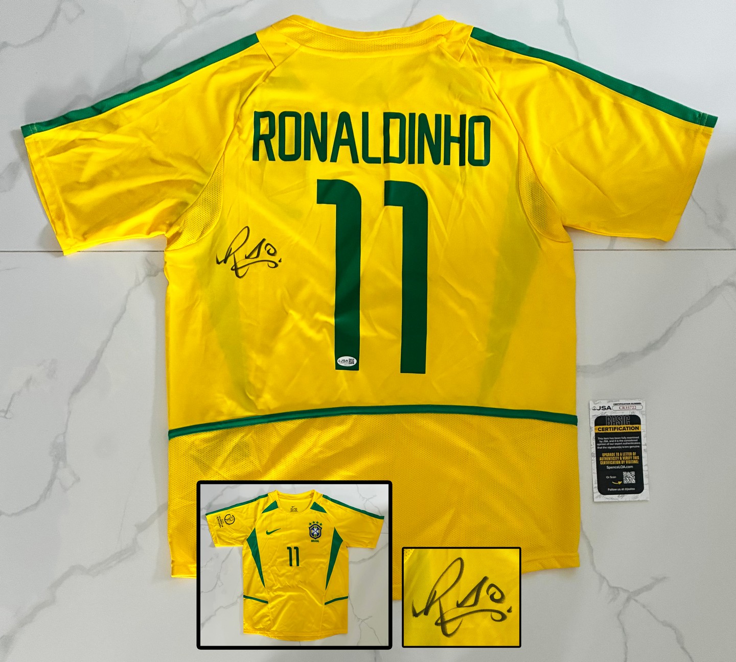 Ronaldinho Signed Jersey Brazil JSA
