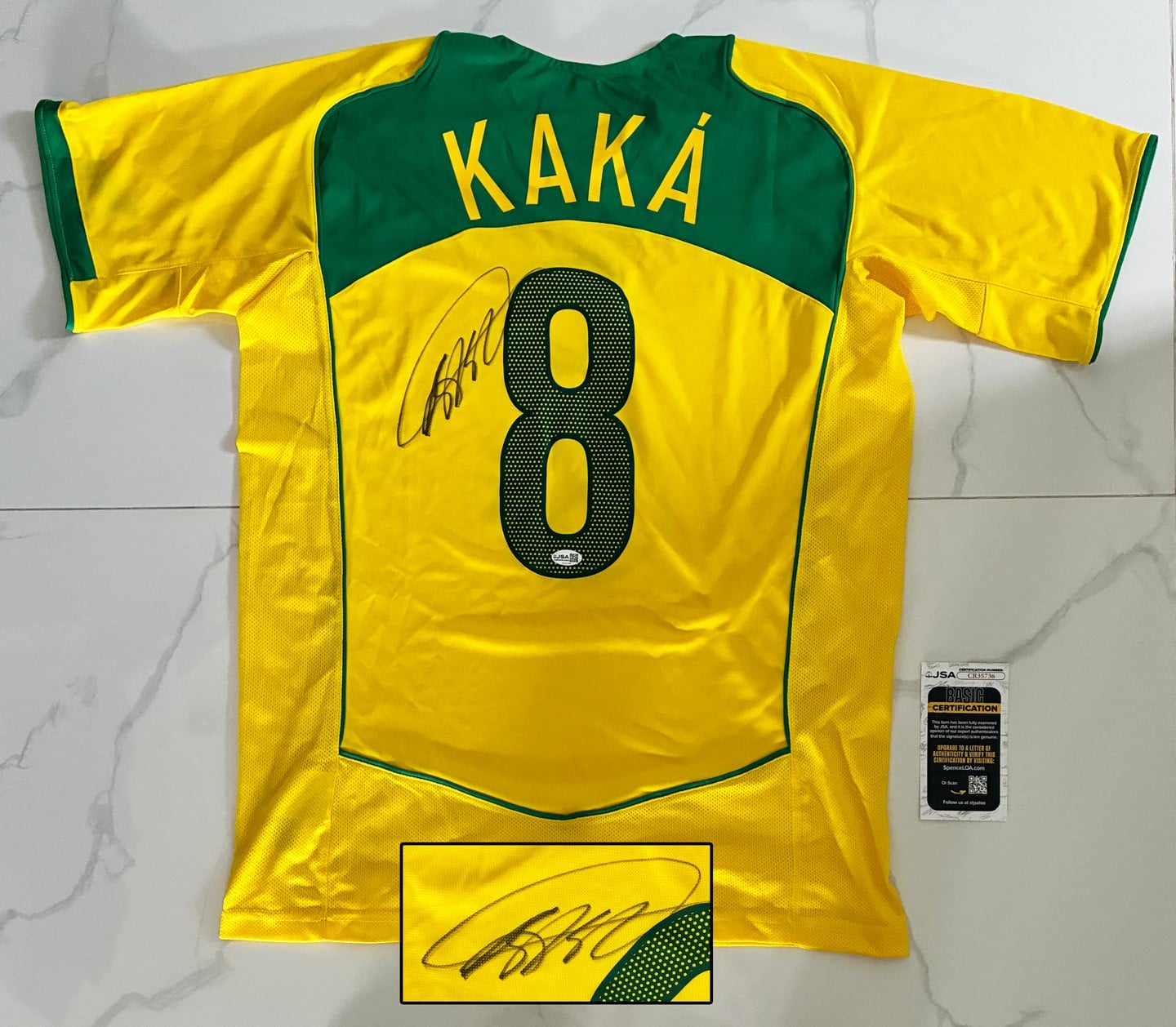 Kaka Signed Jersey Brazil JSA