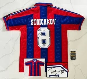 Hristo Stoichkov Signed Jersey FC Barcelona JSA