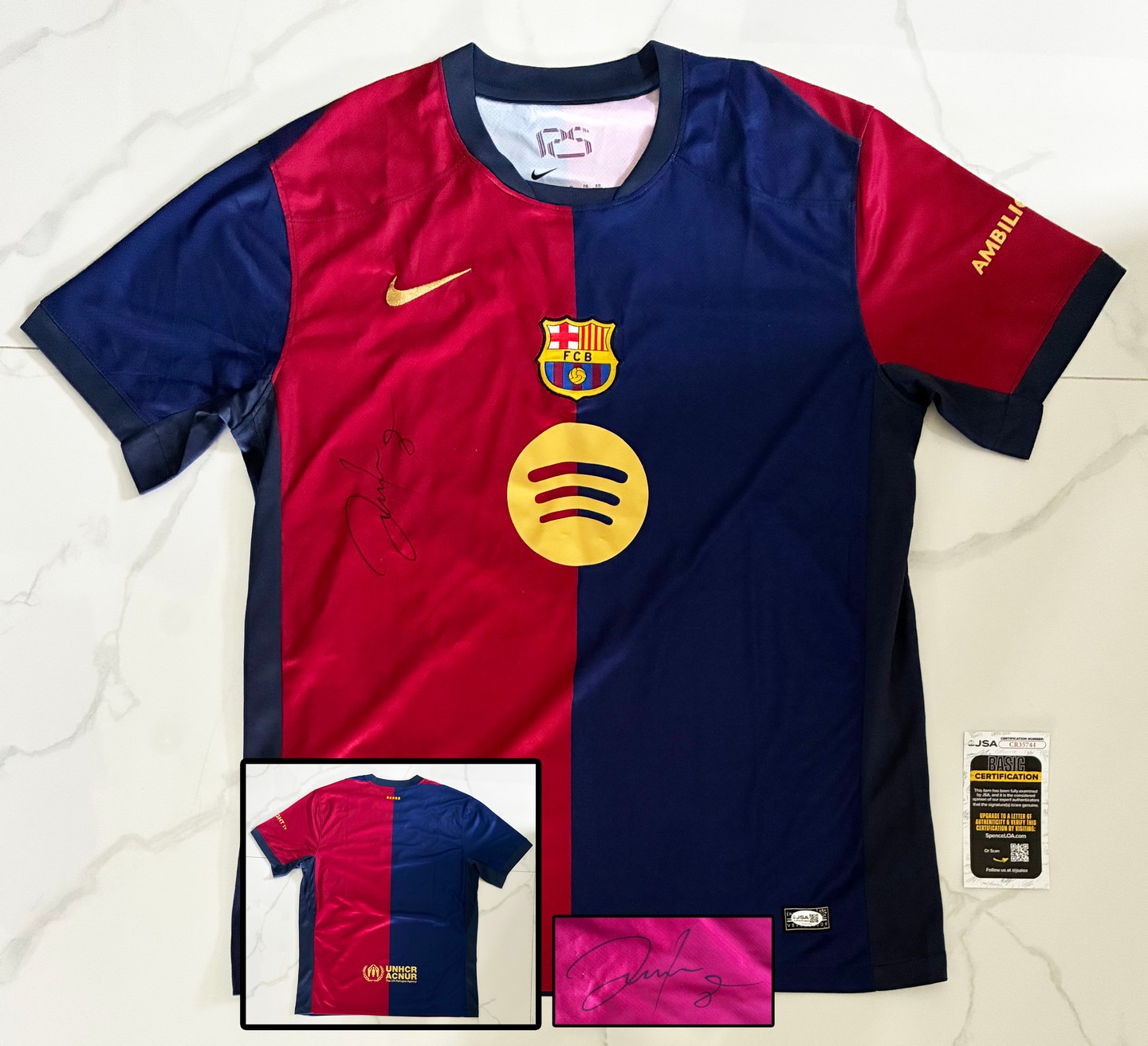 Hristo Stoichkov Signed Jersey FC Barcelona JSA 1