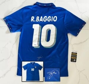 Roberto Baggio Signed Jersey Italy JSA