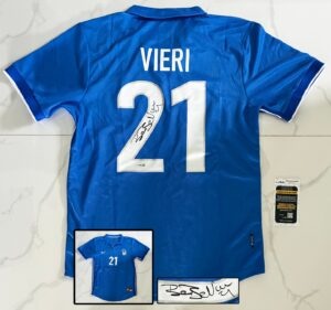Christian Vieri Signed Jersey Italy JSA