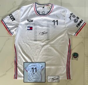 Checo Sergio Perez Signed Shirt Cadillac Jersey Beckett BAS