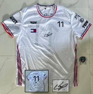 Checo Sergio Perez Signed Shirt Cadillac Jersey Beckett BAS 1