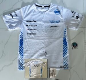 Carlos Sainz Signed Shirt Williams Racing Jersey Beckett BAS