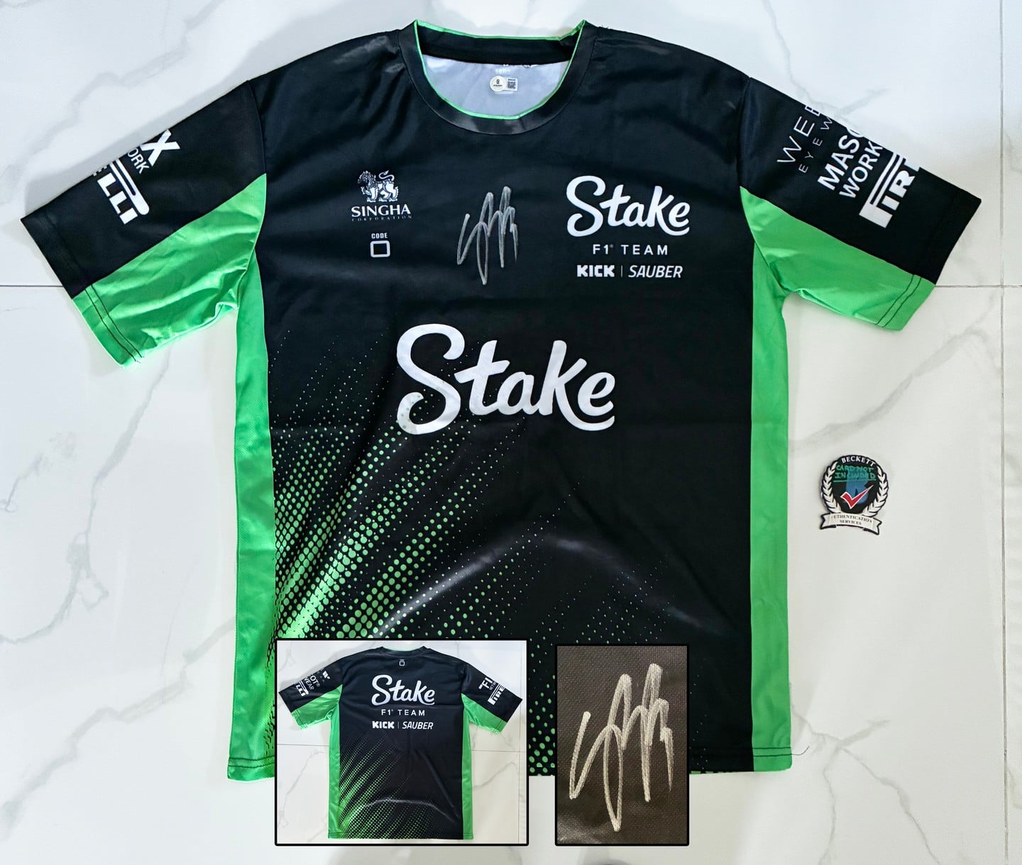 Gabriel Bortoleto Signed Shirt Audi Stake Jersey Beckett BAS 3