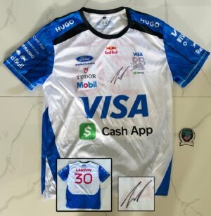 Liam Lawson Signed Shirt Visa Cash App Jersey Beckett BAS