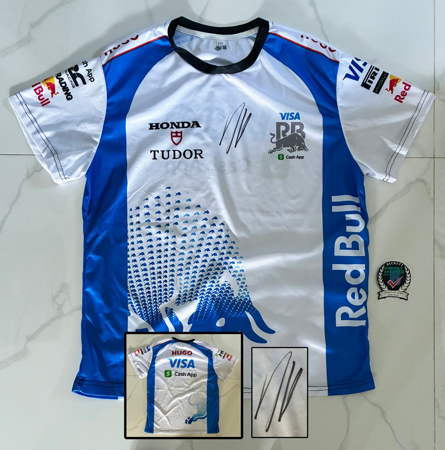 Arvid Lindblad Signed Shirt Visa Cash App Jersey Beckett BAS 1