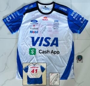 Arvid Lindblad Signed Shirt Visa Cash App Jersey Beckett BAS 6
