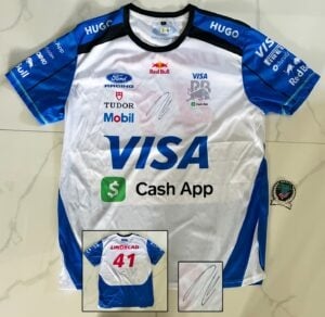 Arvid Lindblad Signed Shirt Visa Cash App Jersey Beckett BAS 8