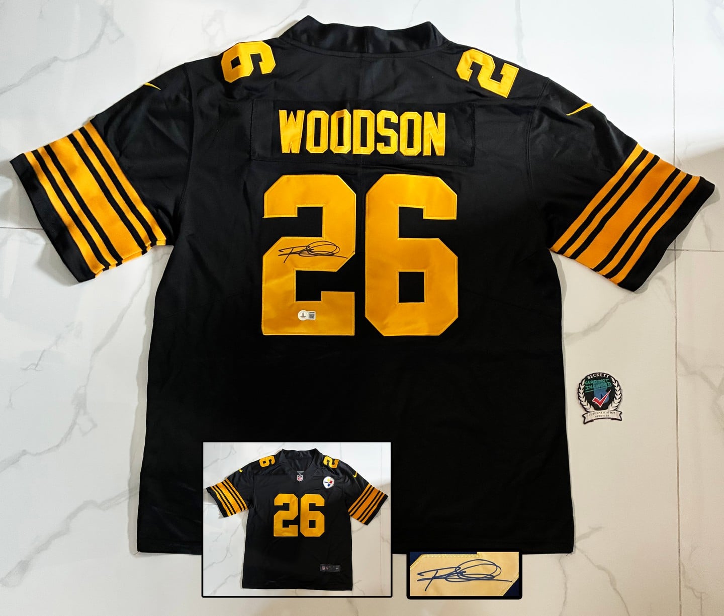 Rod Woodson Signed Jersey Pittsburgh Steelers Beckett BAS