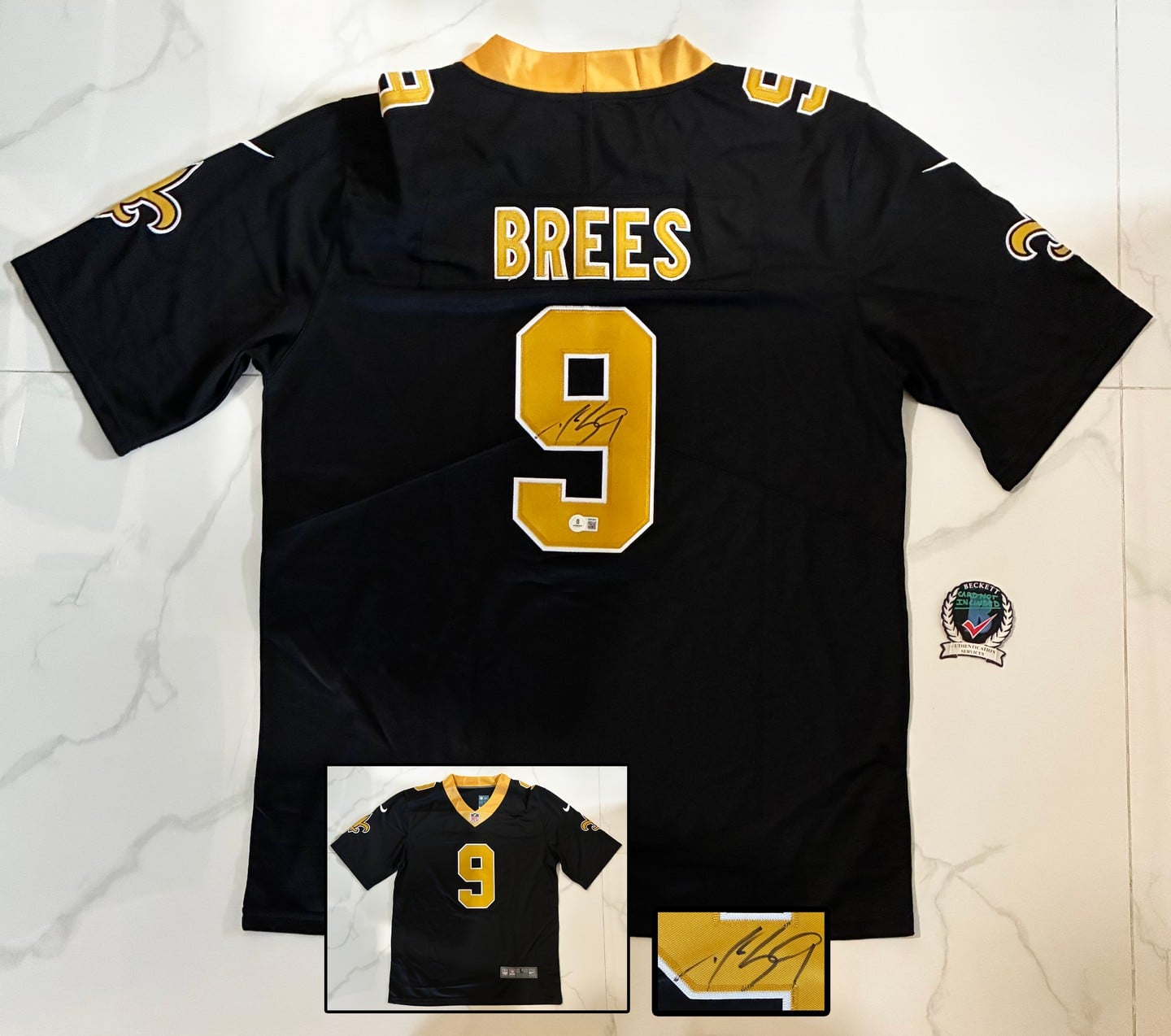 Drew Brees Signed Jersey New Orleans Saints Beckett BAS