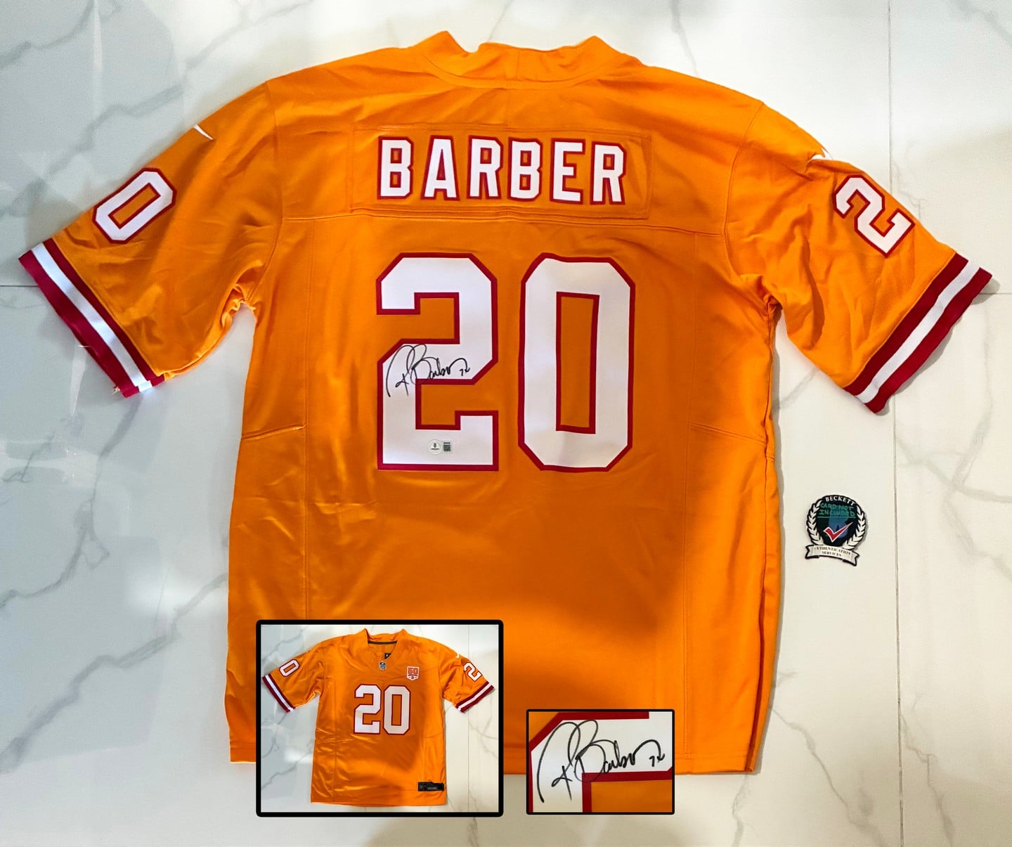 Ronde Barber Signed Jersey Tampa Bay Buccaneers Beckett BAS 2