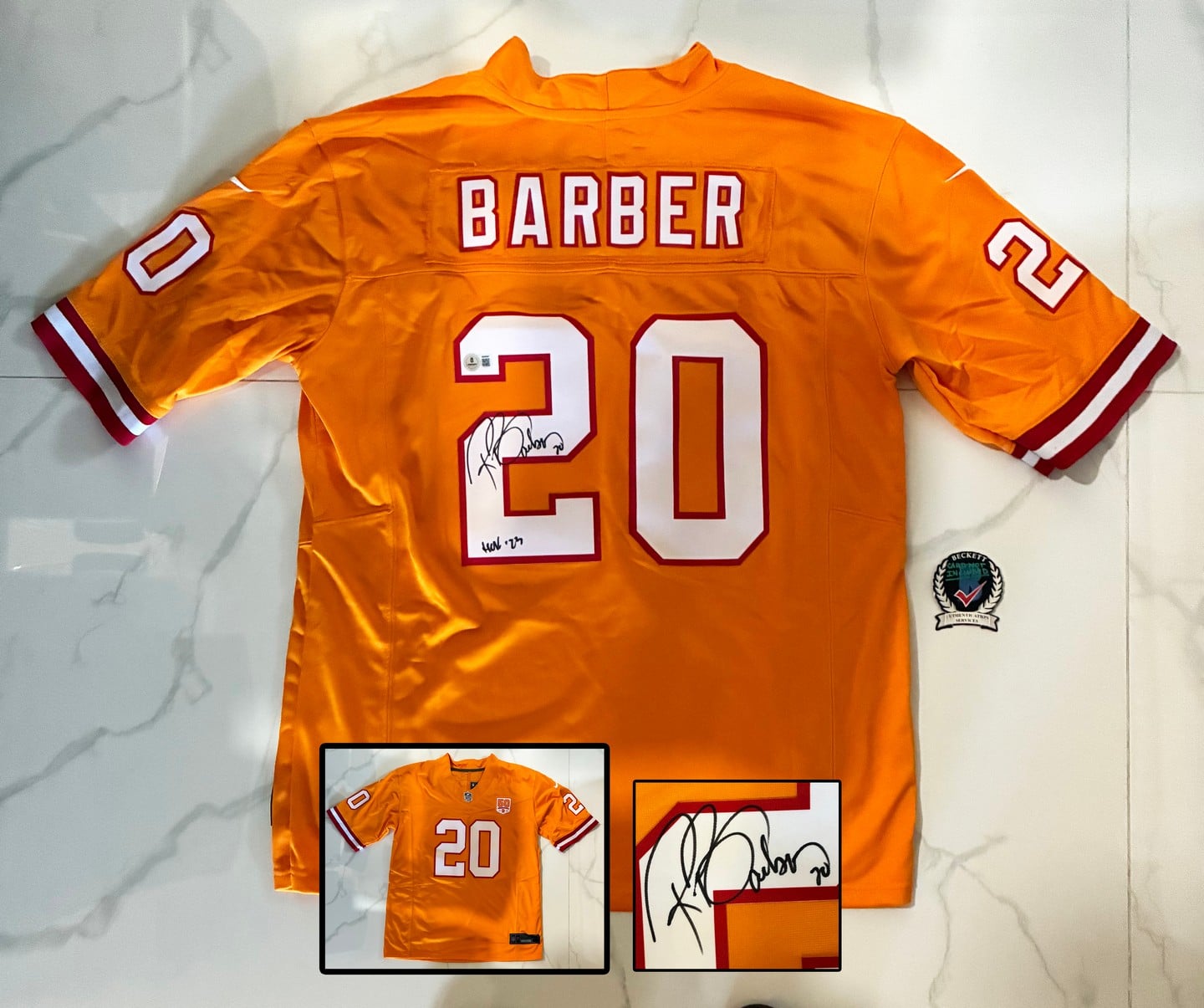 Ronde Barber Signed Jersey Tampa Bay Buccaneers Beckett BAS 3