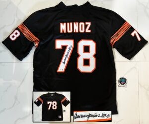 Anthony Munoz Signed Jersey Cincinnati Bengals Beckett BAS