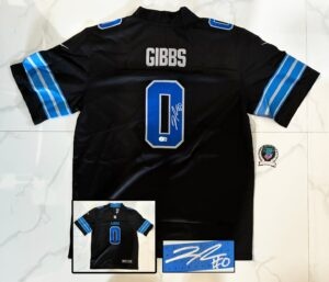 Jahmyr Gibbs Signed Jersey Detroit Lions Beckett BAS