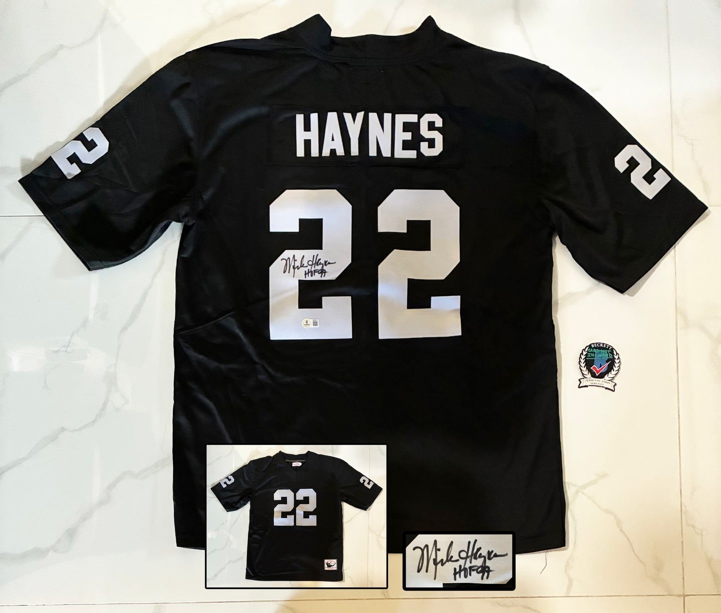 Mike Haynes Signed Jersey Oakland Raiders Beckett BAS