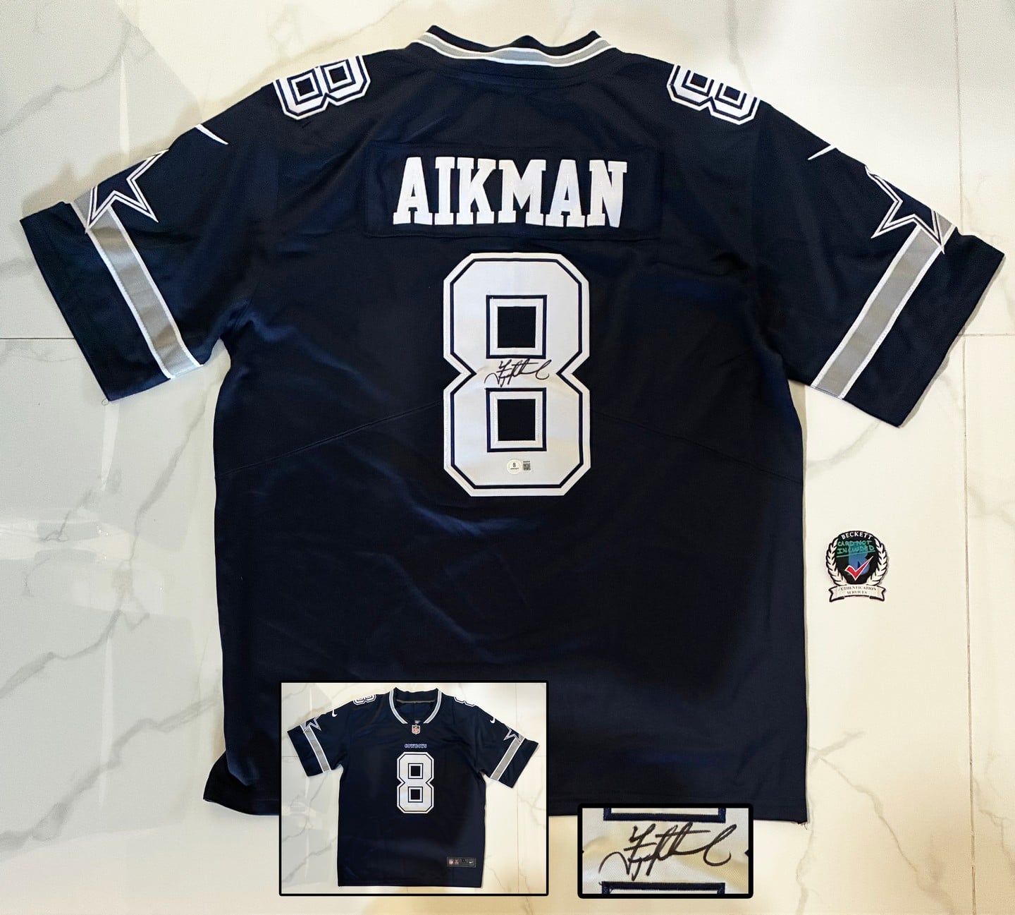 Troy Aikman Signed Jersey Dallas Cowboys Beckett BAS