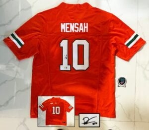 Darian Mensah Signed Jersey Miami Hurricanes Beckett BAS