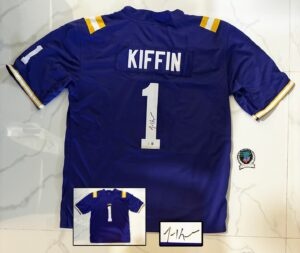 Lane Kiffin Signed Jersey LSU Tigers Beckett BAS 1