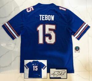 Tim Tebow Signed Jersey Florida Gators Beckett BAS