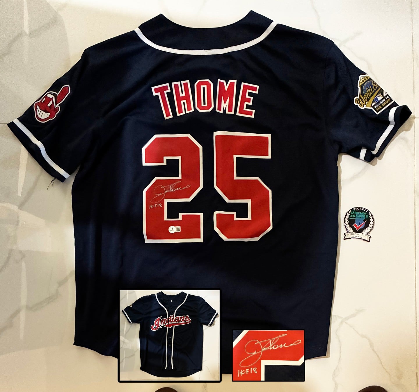 Jim Thome Signed Jersey Atlanta Braves Beckett BAS