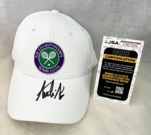 Andre Agassi Signed Hat Wimbledon  JSA 1