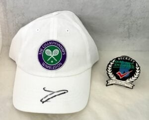Jannik Sinner Signed Hat Wimbledon Beckett BAS