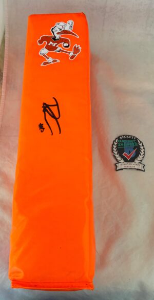 Darian Mensah Signed Pylon Miami Hurricanes Beckett BAS