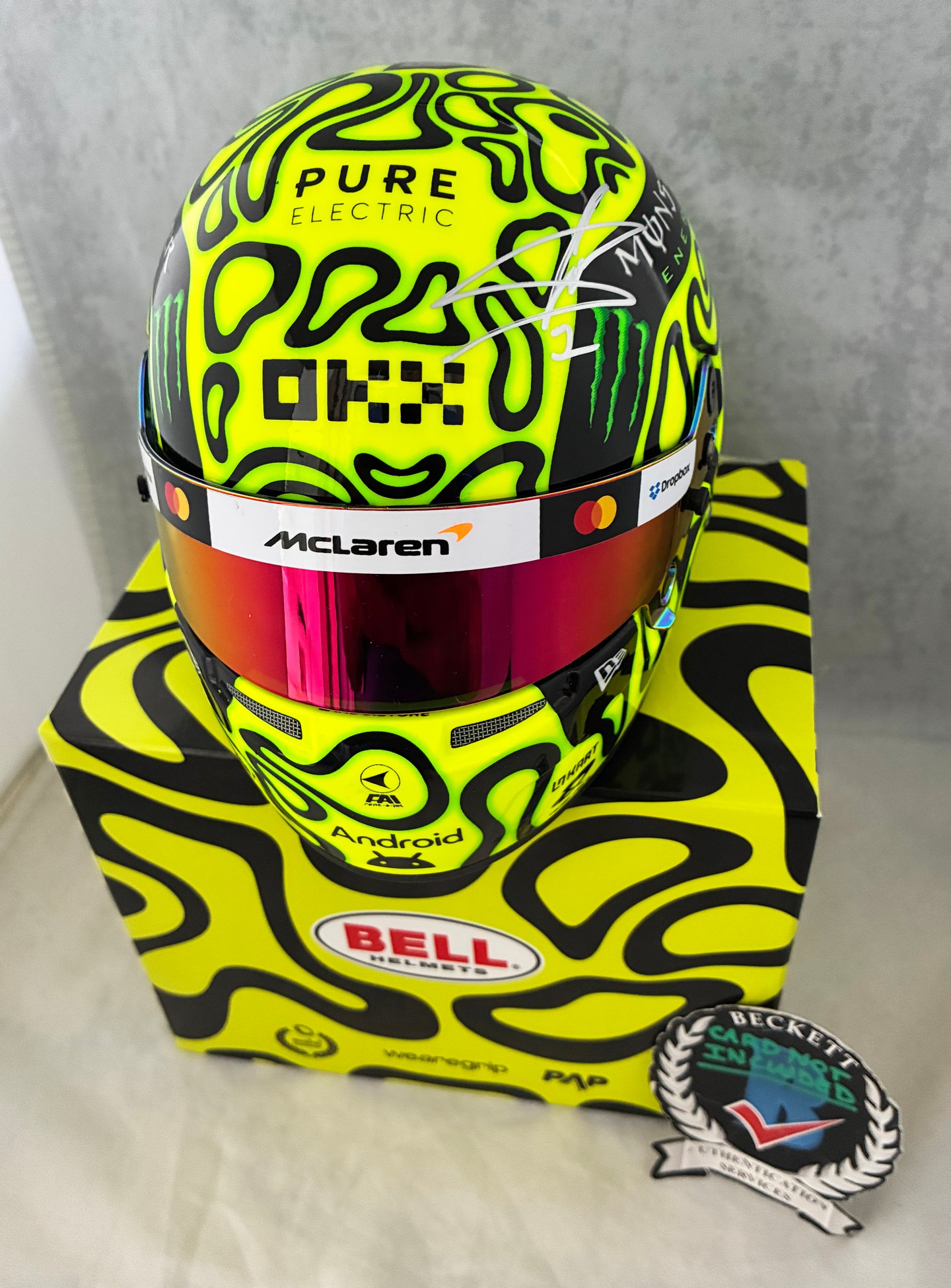 Lando Norris Signed Helmet 1:2 2025 Season McLaren F1 BAS