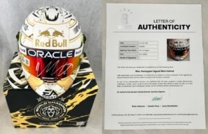 Max Verstappen Signed Helmet 1:2 2024 World Champion Red Bull F1 BAS