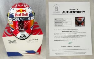Max Verstappen Signed Helmet 1:2 2024 Season Red Bull F1 BAS
